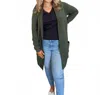 Le Marais Georgetown Sweater Coat In Moss In Green