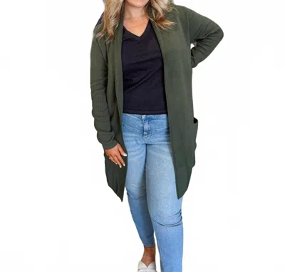 Le Marais Woodland Wrap Cardigan In Forest Green