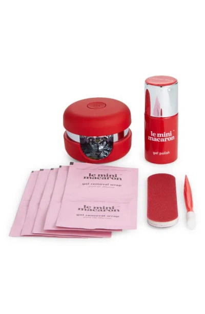 Le Mini Macaron Gel Manicure Kit In Cherry Red