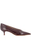 Le Monde Beryl 40mm Babouche Pointed Pumps In Burgundy