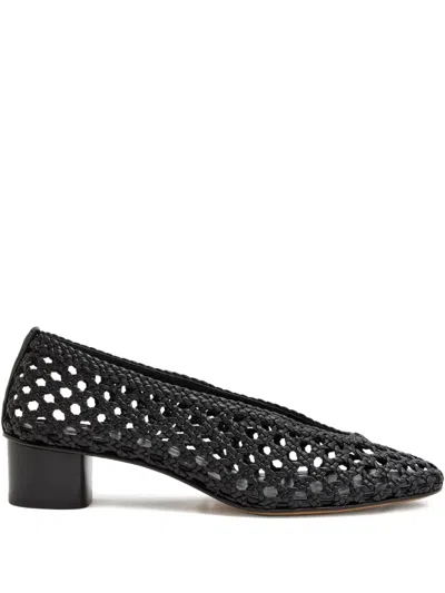 LE MONDE BERYL 40MM WOVEN-LEATHER PUMPS