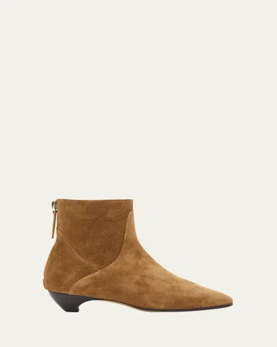 Le Monde Beryl Allegra Suede Ankle Booties In Taupe