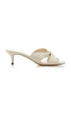 Le Monde Beryl Antonia Leather Mules In White