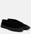 Le Monde Beryl Le Monde Béryl Apres Ski Shearling-lined Suede Ballet Flats In Black