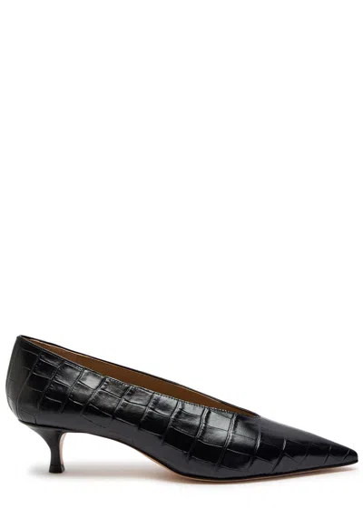 LE MONDE BERYL LE MONDE BERYL BABOUCHE 40 CROCODILE-EFFECT LEATHER PUMPS