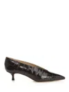 Le Monde Beryl Babouche Kitten Pumps Brown In Black
