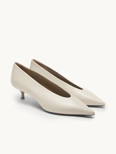 Le Monde Beryl Babouche Kitten Heel Ecru It38 In White