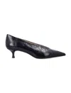 Le Monde Beryl Babouche Kitten Heels Black Naplack In Black