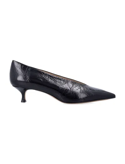 Le Monde Beryl Babouche Kitten Heels Black Naplack