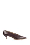Le Monde Beryl 40mm Babouche Pointed-toe Leather Pumps In Brown