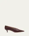 Le Monde Beryl Patent Leather Babouche Pumps 35 In Oxblood