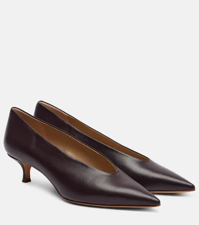 Le Monde Beryl Le Monde Béryl Babouche Leather Pumps In Purple
