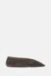 Le Monde Beryl Pointed-toe Suede Flats In Neutral