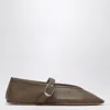 Le Monde Beryl Ballerina Stella In Dove-coloured Leather In Beige