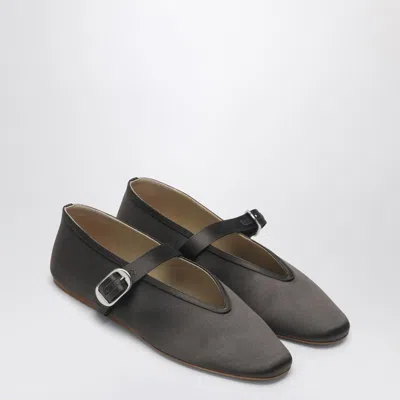Le Monde Beryl Ballerina Stella In Satin Colour Chocolate In Brown