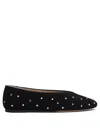 Le Monde Beryl Regency Crystal-embellished Suede Ballet Flats