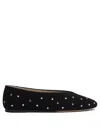 Le Monde Beryl Regency Crystal-embellished Suede Ballet Flats