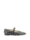 Le Monde Beryl Studded Leather Mary Jane Ballerina Flats In Black