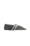 Le Monde Beryl Ballet Claudia Slippers Suede