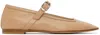 Le Monde Beryl Beige Ballet Mary Jane Ballerina Flats In Faw