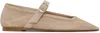 Le Monde Beryl Beige Mary Jane Ballerina Flats In Rosa