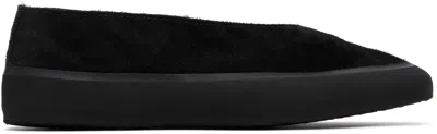 Le Monde Beryl Black Apres Sci Suede Shearling Loafers