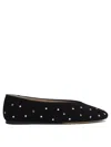 Le Monde Beryl Regency Crystal-embellished Suede Ballet Flats