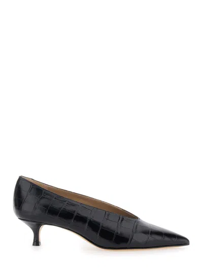 LE MONDE BERYL BLACK LEATHER PUMPS