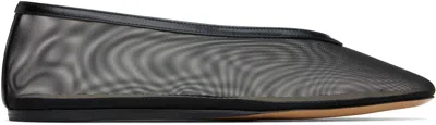 Le Monde Beryl Luna Mesh Ballerina Flats In Black Glitter