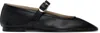 Le Monde Beryl Leather Mary Jane Ballet Flats In Black