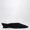 Le Monde Beryl Le Monde Béryl Black Wedge Mule In Suede In Black