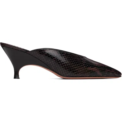 Le Monde Beryl Brown Petra Mule Heels In Black