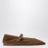 Le Monde Beryl Suede Mary Jane Ballerina Flats