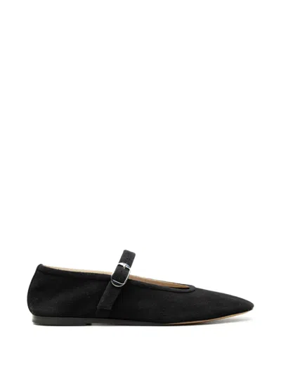 Le Monde Beryl Buckle Ballet Flats In Black