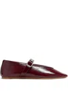 Le Monde Beryl Burgundy Stella Slipper Ballerina Flats In Red