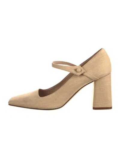 Pre-owned Le Monde Beryl Canvas Pumps In Neutral