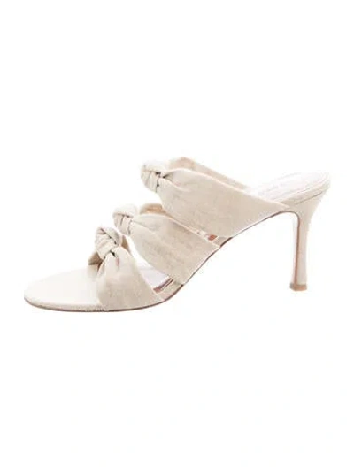 Pre-owned Le Monde Beryl Canvas Sandals In Neutrals