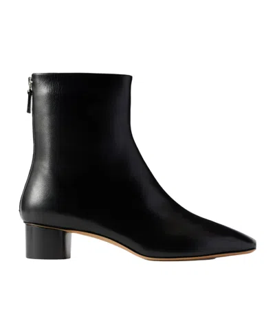 Le Monde Beryl Carole 35 Leather Ankle Boots In Black