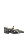Le Monde Beryl Studded Leather Mary Jane Ballerina Flats