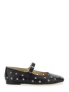 Le Monde Beryl Studded Leather Mary Jane Ballerina Flats In Black