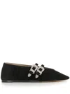 LE MONDE BERYL CLAUDIA BUCKLED BALLERINA SHOES