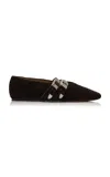 Le Monde Beryl Claudia Corduroy Ballet Flats In Black