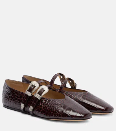 LE MONDE BERYL CLAUDIA LEATHER BALLET FLATS