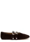 Le Monde Beryl Claudia Satin Ballet Flats In Brown