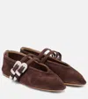 Le Monde Beryl Le Monde Béryl Claudia Suede Ballet Flats In Brown