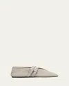 Le Monde Beryl Claudia Suede Western-buckle Ballerina Flats