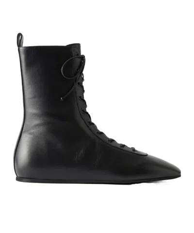 Le Monde Beryl Comfortable Handmade Leather Boots In Black