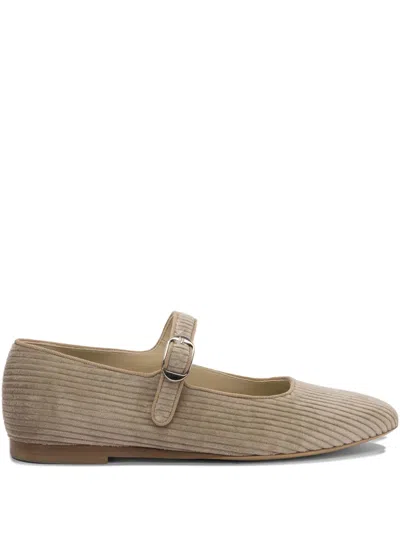 Le Monde Beryl Corduroy Buckle Ballet Flats In Brown