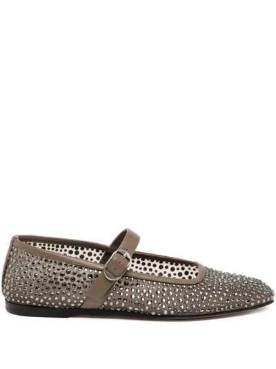 LE MONDE BERYL CRYSTAL-EMBELLISHED BALLET FLATS