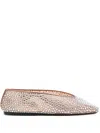 Le Monde Beryl Crystal-embellished Ballet Flats In Neutral